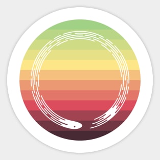 Rainbow ouroboros Sticker